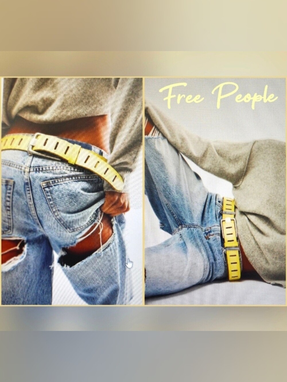 We the free Ashby Belt Size M/L Color Key lime NWT